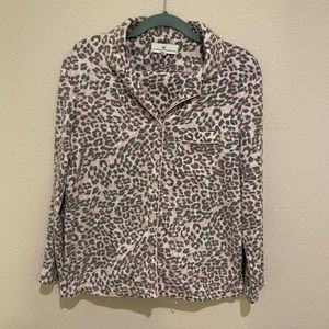 Karen Nurburgring Pink & Grey Animal Print Pajama Set Size MEDIUM